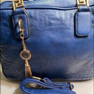 Double Zipped Handbag W/Crossbody shoulder strap